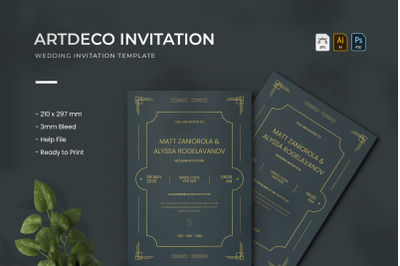 Artdeco - Wedding Invitation