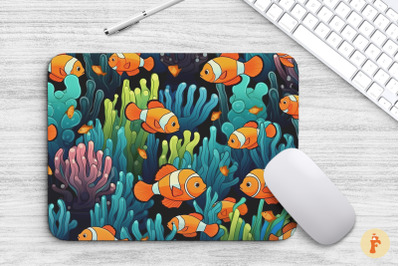 Clownfish Under The Sea Mouse Pad