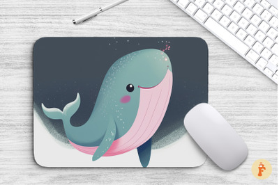 Cute Whale Mouse Pad