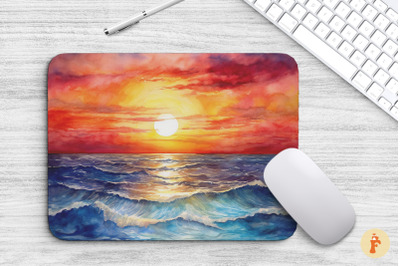 Ocean Sunset Mouse Pad