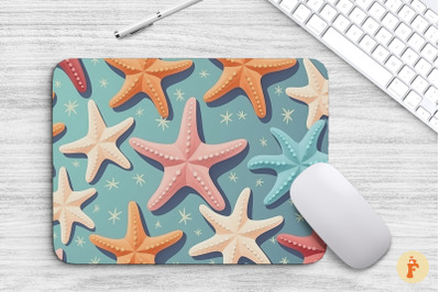 Beautiful Colorful Starfish Mouse Pad