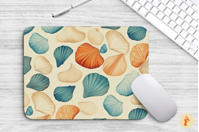 Sea Shells On Sand Beach Mouse Pad