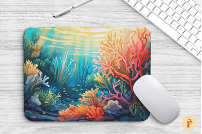 Beautiful Coral Reef Under Sea Mouse Pad