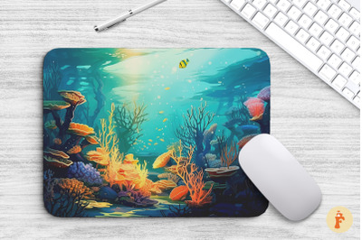 Beautiful Under Sea Scene Mouse Pad