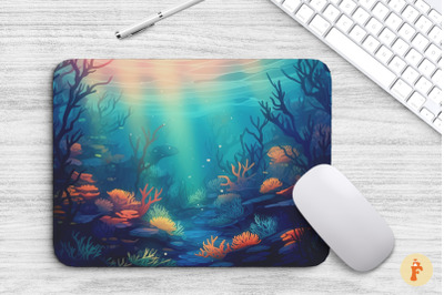 Underwater Ocean Scene Mouse Pad