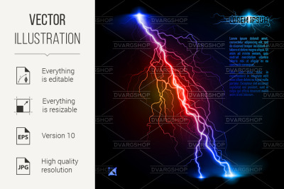 Oblique lightning line