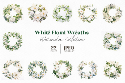 White Floral Wreaths