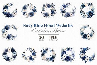 Navy Blue Wreaths