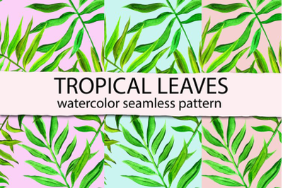 Tropical leaves seamless patten, digital paper