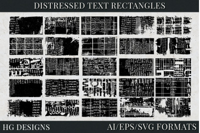 Distressed Text Rectangles