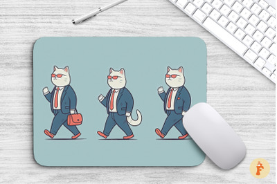 Mouse Pad Funny Cats Wearing Suits