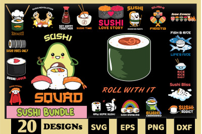 Sushi Bundle SVG 20 designs