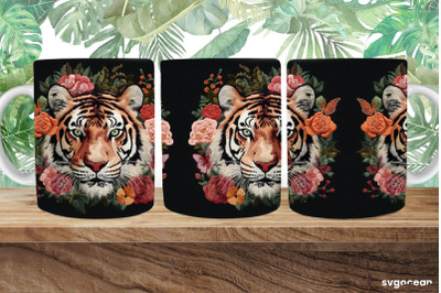 Embroidery Tiger Mug Sublimation