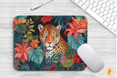 Mouse Pad Tropical Leopard