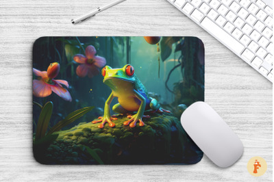 Mouse Pad Beautiful Red Eye Tree Frog