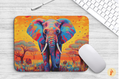 Mouse Pad Vibrant Elephent