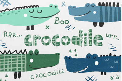 crocodile clipart, monster
