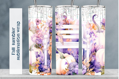 Fall tumbler sublimation Autumn 20oz Tumbler Design PNG