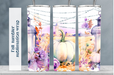 Fall tumbler sublimation Autumn 20oz Tumbler Design PNG