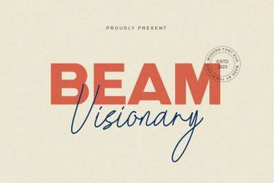 Beam Visionary | font duo