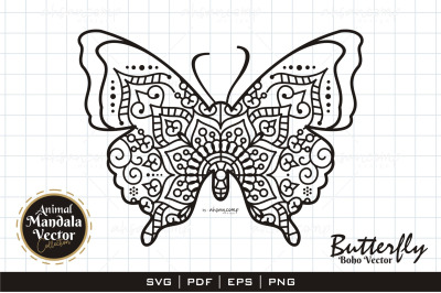 Butterfly #1 Boho Vector