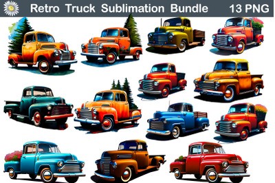 Retro Truck Sublimation Bundle | Vintage Truck Sublimation&nbsp;