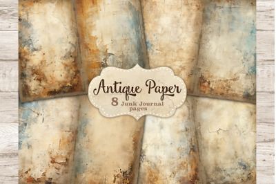 Antique Paper Junk Journal Pages | Vintage Journal Card