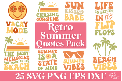 Retro Summer SVG Quotes Bundle