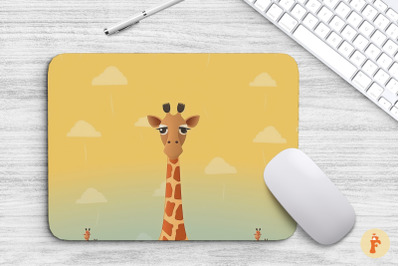 Mouse Pad Cute Giraffe