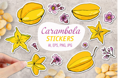Carambola / Printable Stickers Cricut Design