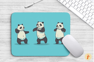 Mouse Pad Kawaii Panda Dancing