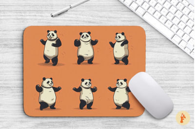 Mouse Pad Funny Panda Dancing