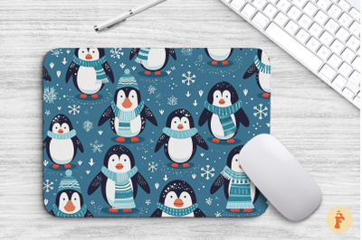 Mouse Pad Penguins In Winter