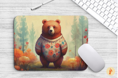 Mouse Pad Romantic Cute Bear