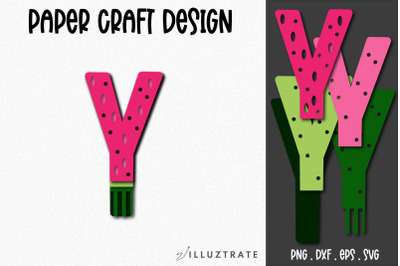 Letter Y Watermelon Alphabet | Letter Y SVG Cut File