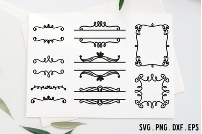 Decorative Elements SVG | Wreath SVG | Floral Monogram