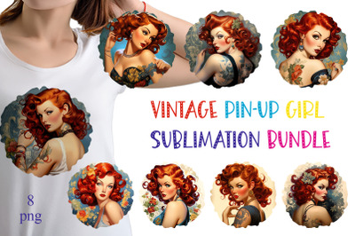 Vintage Pin-up Girl Sublimation Bundle