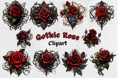 Gothic Roses Clipart