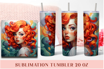 Anime Girl Tumbler Sublimation Tumbler Wrap