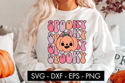Spooky Pumpkin Halloween SVG Cut File PNG Sublimation