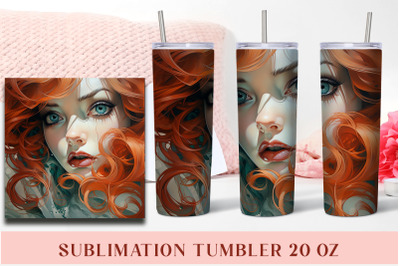 Anime Girl Tumbler Sublimation Tumbler Wrap