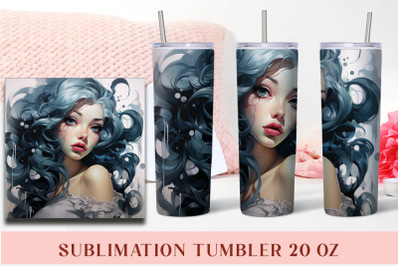 Anime Girl Tumbler Sublimation Tumbler Wrap