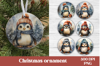 Christmas ornaments sublimation | Christmas penguin ornament