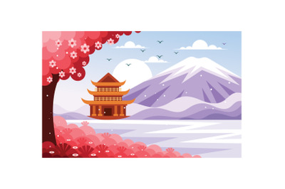 Japanese Nature Vector Illustration