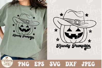 Howdy Pumpkin SVG PNG, Howdy Pumpkin cut file, fall pumpkin svg