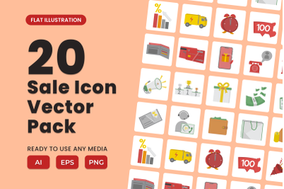 Sale 2D Icon Illustration Set Vol 2