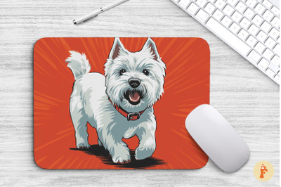 Mouse Pad Westie Dog Obey Style