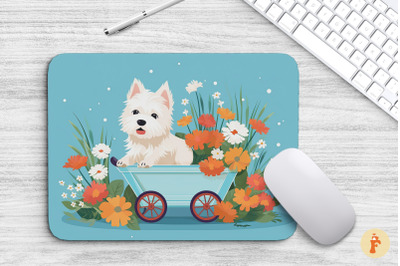 Mouse Pad Cute Westie Terrier Dog