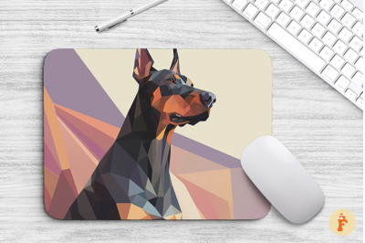 Mouse Pad Geometric Doberman Dog