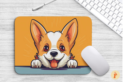 Mouse Pad Cute Happy Corgi Dog